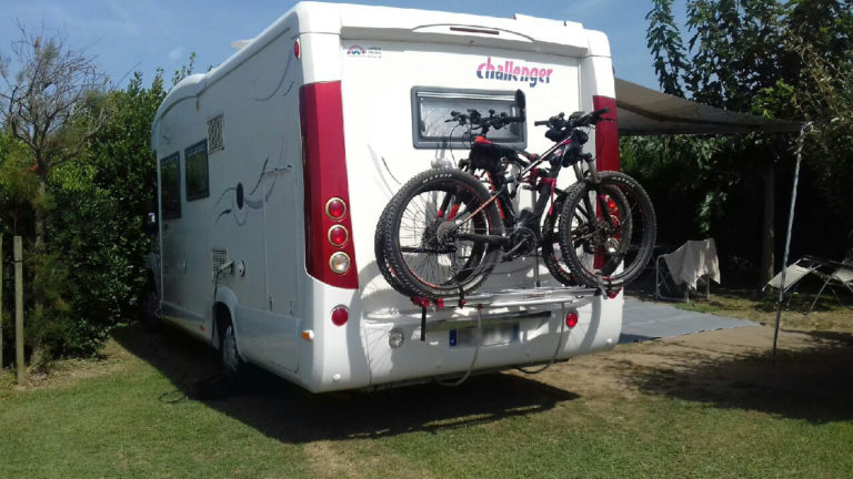 Porte vélo électrique camping car