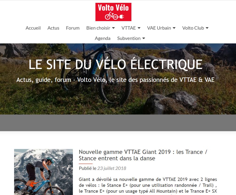 Site Volto Vélo