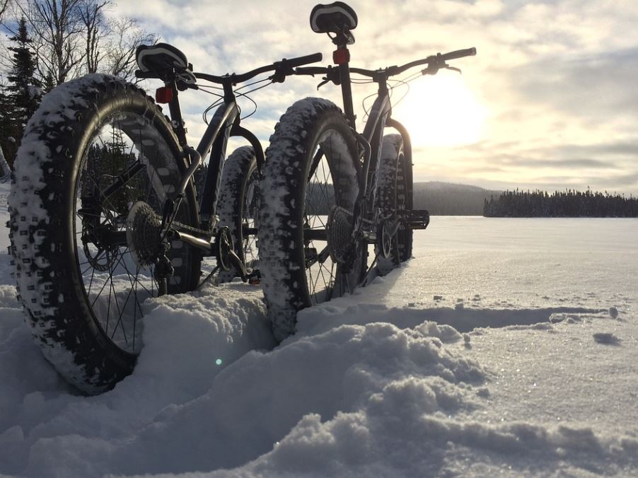 Fat bike dans la neige
