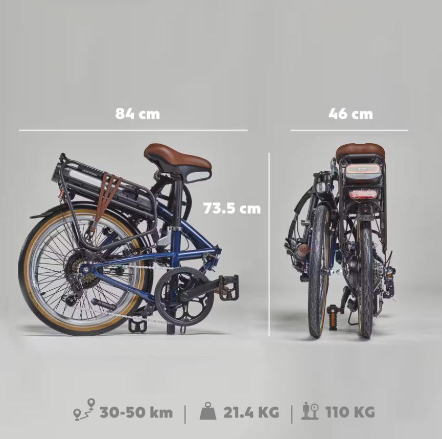 Dimensions Btwin E Fold 500